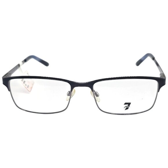 7 For All Mankind STINSON Navy Eyeglass Frames 54-18-145 Men’s Rectangle - Picture 2 of 10